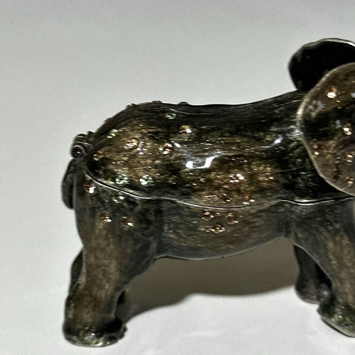 BIJORCA Schmuckkästchen Elefant mit Schmucksteinen und schimmernd - Deko Elefant Bronze a - Bild 11 von 18