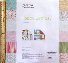 HAPPY BIRTHDAY 12x12 Designer Paper DieCuts STACK PACK Creative Memories