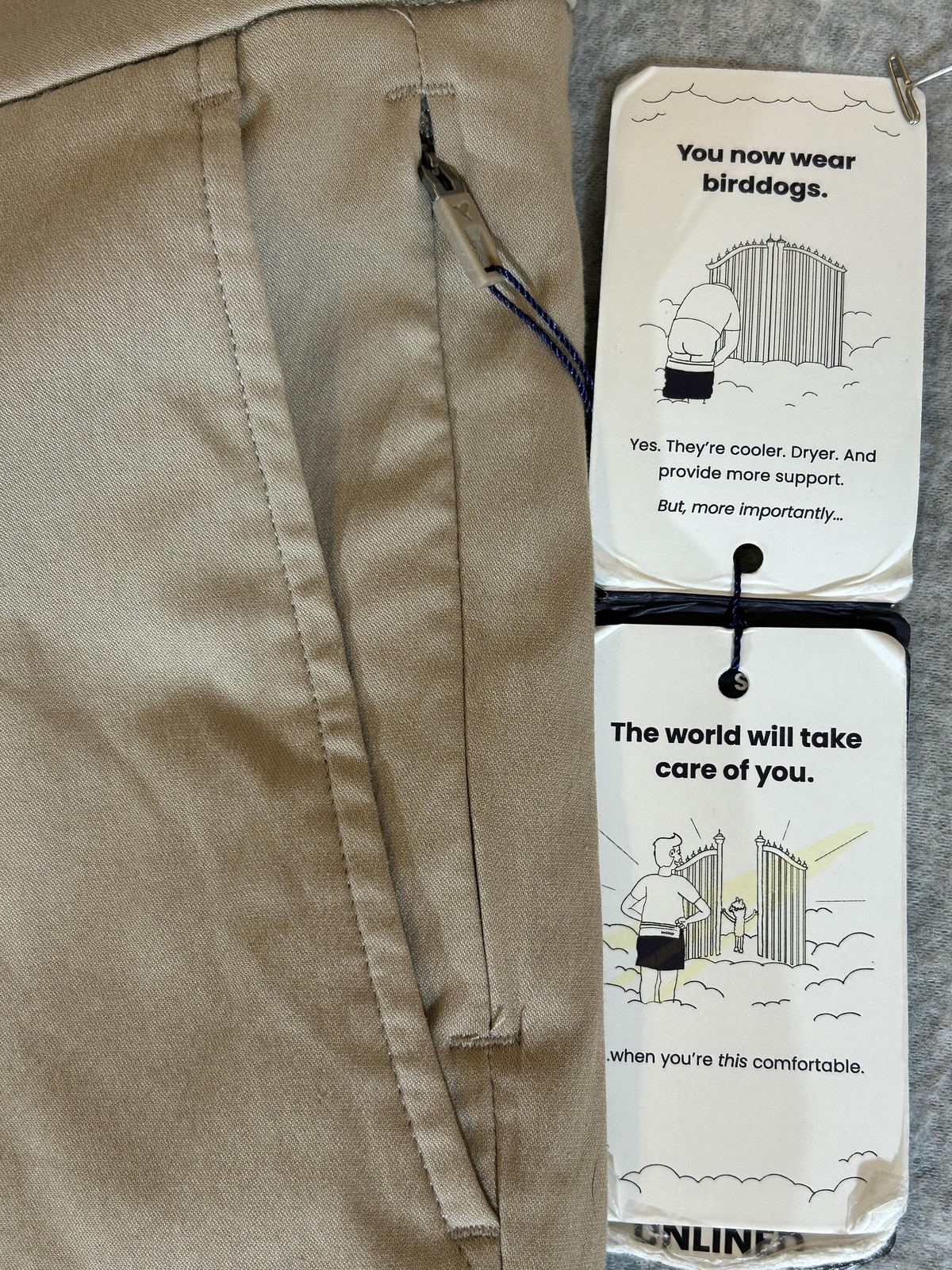 Birddogs Pants Mens 36x32 Khaki Tan Stretch Chino Performance Casual Golf