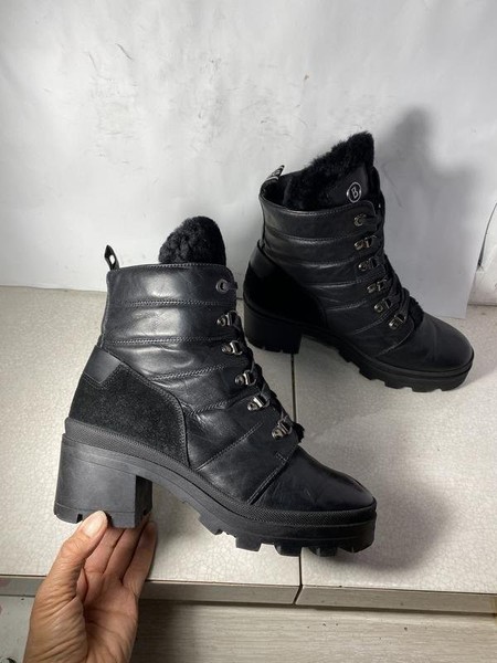 Women Bogner Ankle Boots Black Leather 38