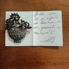 Spilla in Granati e marcasite 