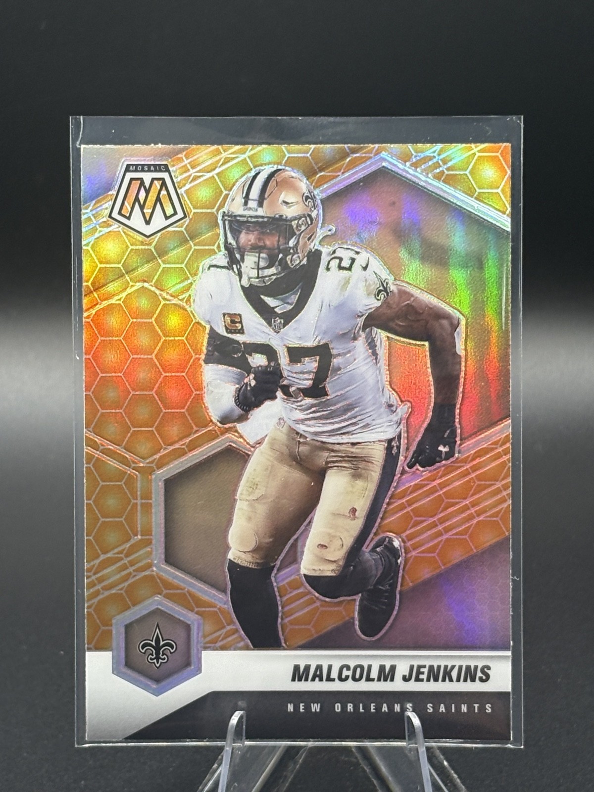 2021 Panini Mosaic - Malcolm Jenkins #148 Honeycomb Prizm SSP Case Hit