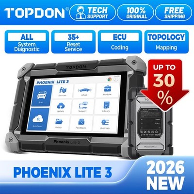 2026 TOPDON Phoenix Lite3 PRO+ ECU KEY Coding Scanner Car Diagnostic Tool ULTRA