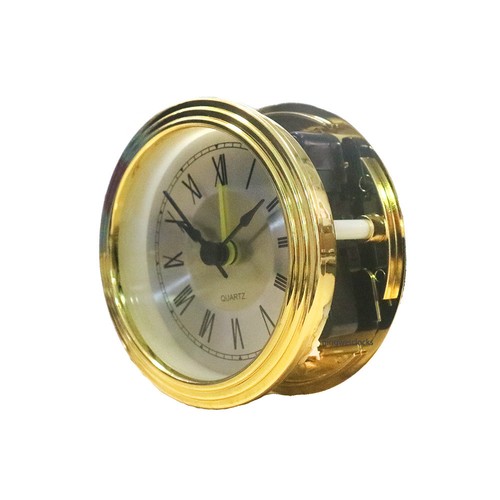 Silver Quartz Alarm Clock Head Gallows Inlay Clock Bedside Alarm Clock 78mm - Picture 8 of 19