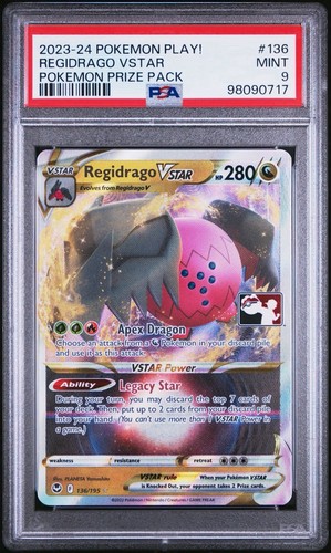 Pokemon TCG Regidrago VStar Prize Pack Play Promo PSA 9 MINT Rare Promo CGC BGS