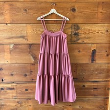 Christy Dawn Dusty Rose Tiered Sleeveless Midi Length Dress - Size XS - 0318TR
