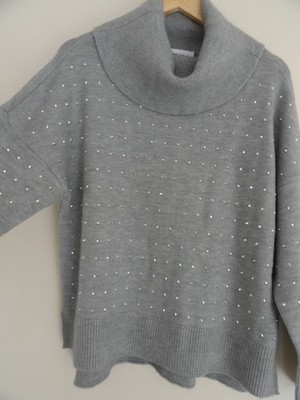 JOSEPH RIBKOFF GRAUER ROLLKRAGENPULLOVER Gr. M DAMEN DESIGNER STRICKPULLOVER SEHR GUTER ZUSTAND -