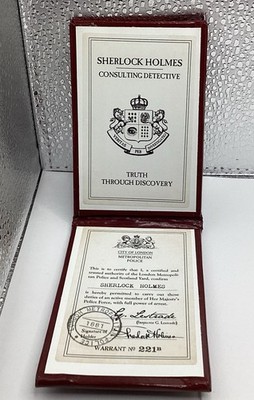 Rare The Sherlock Holmes Museum Consulting Detective Authorization Card￼
