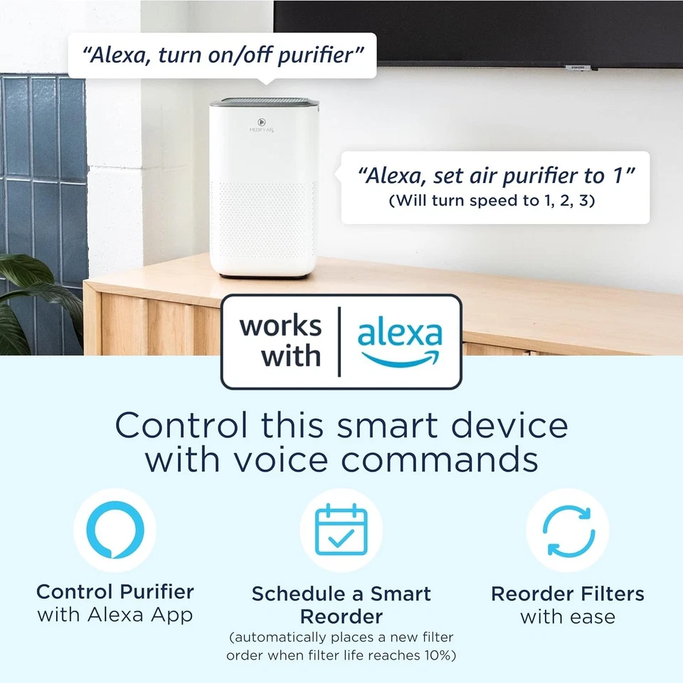 MA-15 SMART Air Purifier Works with Alexa, Certified for Humans | 660 ft² in 1hr - Image 2 of 4