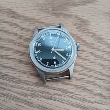 Smiths wristwatch PRS-29A 36mm Manual Wind 100m Black Dial Nylon Strap