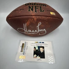 Howie Long Signed Football With Photostat COA Gridiron Authentics