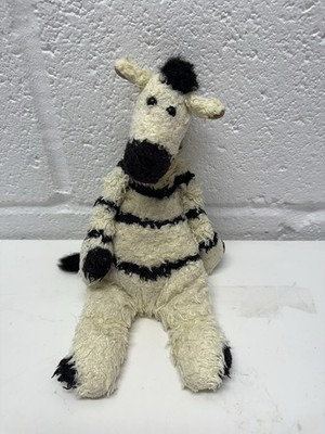 Jellycat Small Junglie Bunglie Floppy Zebra Plüschtier 9 Zoll Stofftier wird nicht mehr produziert