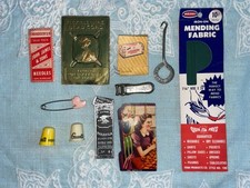 Vintage Lot Of English Sewing Needles And Pins With Other Assorted Vintage Misc