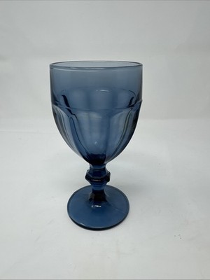 Vintage Libbey Duratuff Gibraltar Cobalt Blue Replacement Goblet Glasses 7'' Tall