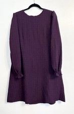 Tommy Hilfiger Dress Women’s Size 14 Long Sleeve Purple Textured