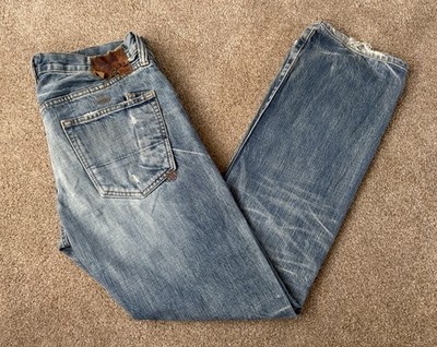 PRPS Vintage Made in Japan Light Wash Ripped Distressed Jeans Herren 32 (W32/L30)
