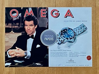 1995 Omega Seamaster 007 James Bond Pierce Brosnan Vintage Watch Ad Werbung