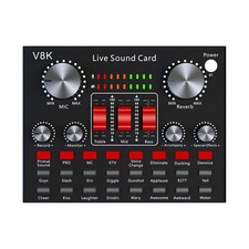 V8K Audio USB External Sound Card Multi Portable Microphone Live Broadcast5535