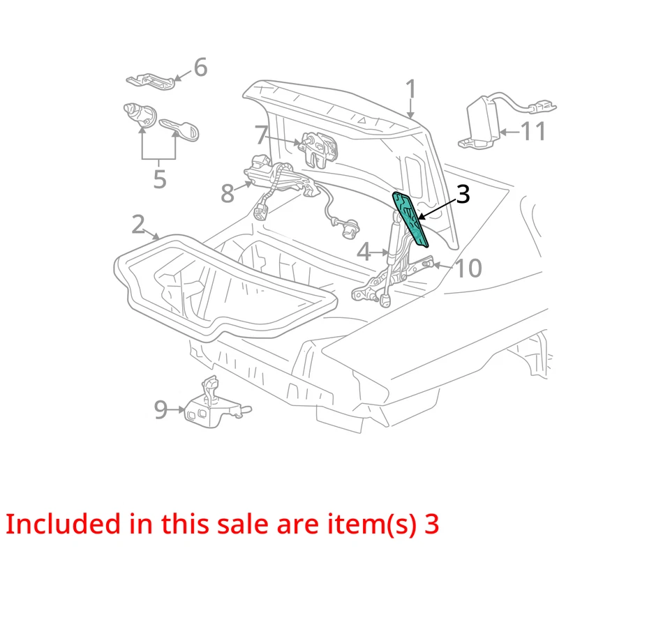 SE ADAPTA A 1997-1999 BUICK CENTURY BISAGRA REGAL ASM R/CMPT TAPA 10412612 - NUEVO OEM Foto 2 de 3
