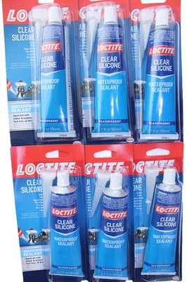 6-PACK / Loctite 908570 Tube Clear Silicone Waterproof Sealant - 2.7 oz.