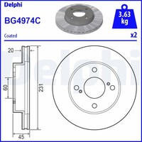 2X Delphi Bremsscheibe BG4974C FüR Suzuki