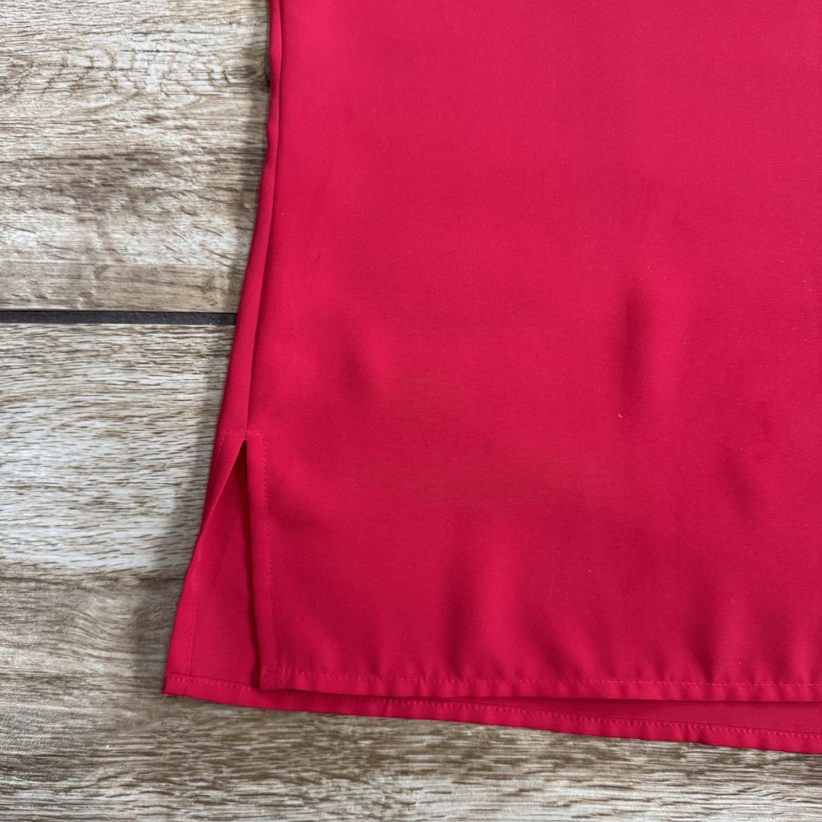 Vintage Red Notations Embroidered Button Down Shi… - image 5