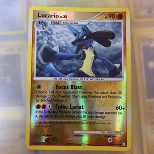 Pokemon Legends Awakened Lucario Reverse Holo Card 61/146
