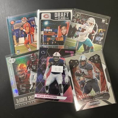 2021 ROOKIES (6-Card Lot)*Lawrence*Fields*Waddle*Smith*Parsons*Moore (NM)
