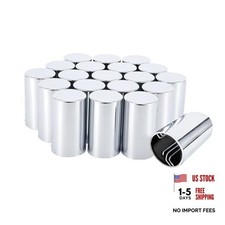 33mm x 3 1/2" Lug Nut Cover ABS Chrome Plastic Cylinder Nut 20 3 1/2" Chromed
