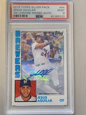 2019 Topps Silver Pack Jesus Aguilar Auto Psa 9 70/199