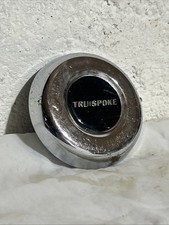 Vintage Tru Spoke Chrome Wire Wheel Center Hub Cap 3.5 Black