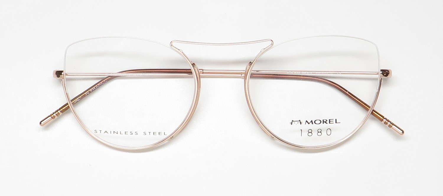 NEW MARIUS MOREL 1880 60121M EYEGLASSES WOMENS CAT EYE FRANCE PP08 GOLD HALF-RIM