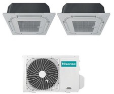 HISENSE CONDIZIONATORE CASSETTA A 4 VIE DUAL SPLIT INVERTER GAS R32 9000+9000 BT