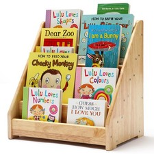 Montessori Bookshelf for Toddler 1-5 Years, Kids Wooden 5-Tier Front Facing B...