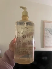 Pink Sky SWEET VANILLA Scented Shower Gel w/Vitamin E Soothe JUMBO SIZE 33 oz