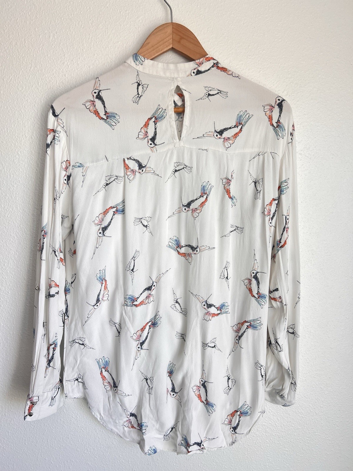 Zara Basic Women's Small Button Front Roll Tab Sl… - image 5