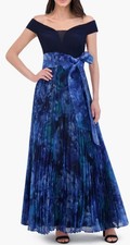 NWOT Eliza J Pleated Off the Shoulder Gown Size 6