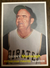 PITTSBURGH PIRATES: Danny Murtaugh Custom Modern 1957 Style Art Card