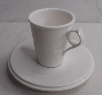 Lenox Ubiquity Cream Cafe Piccolo Demi Cup 2.6 OZ & Saucer 5'' W Set