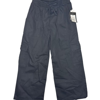 Art Class Cargo Pants Drawstring Waist with Multiple Pockets Black Size S(6/7)