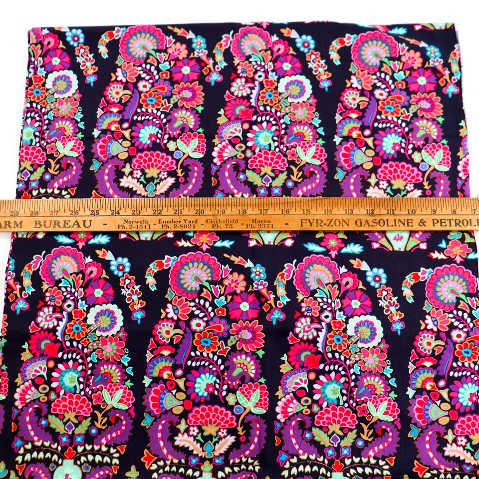Kaffe Fassett Paisley GP27 Rosa Brillante BTHY Media Yarda Acolchado Algodón Original Foto 3 de 3