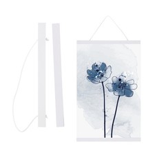 Magnetic Poster Hanger Frame, 8" Wooden Magnet Canvas , White