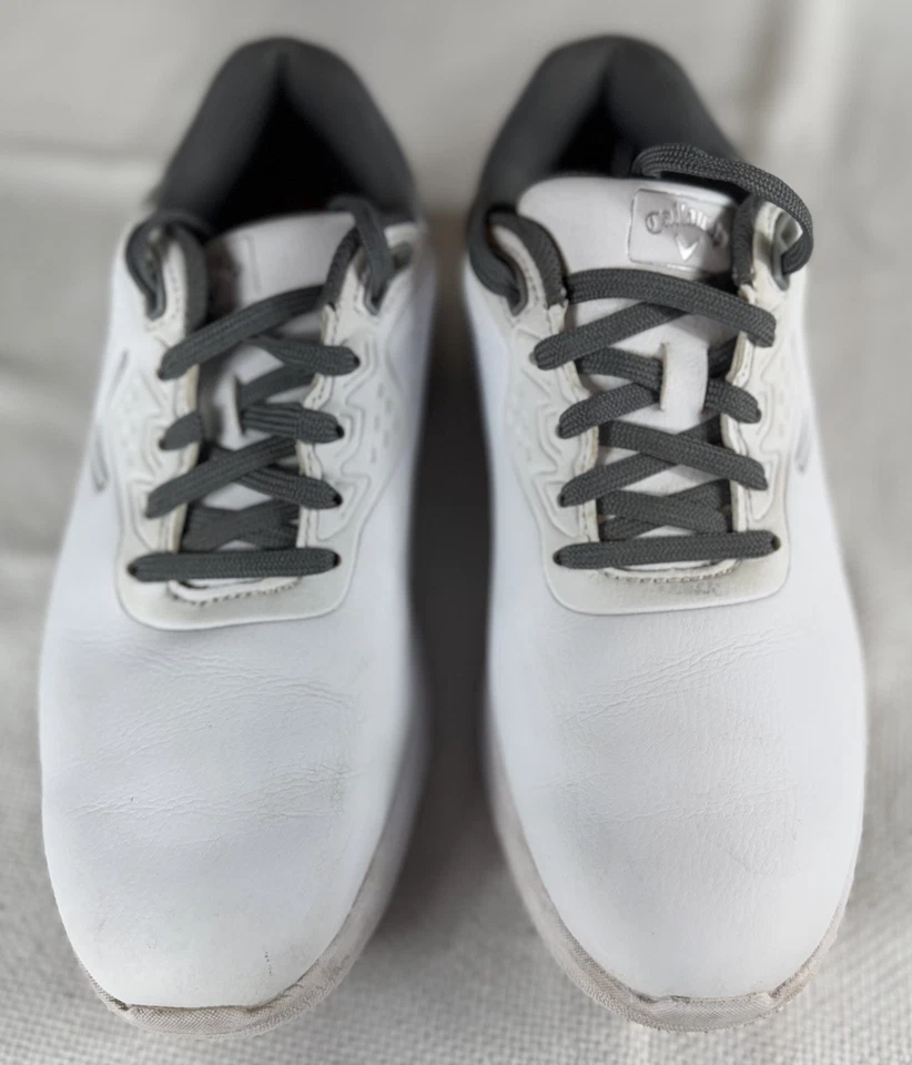 Callaway Golf Shoes Mens Size 7 White Black Leather Spiked Comfort CG220WGY - Image 4 of 4