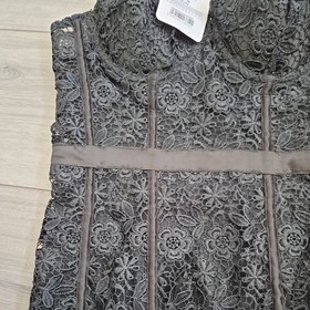 BNWT Vintage Ann Summers Black Embroidered Willa Corset Size 6-8 