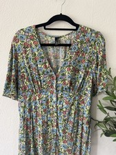 NOBODYS CHILD Dress Size Green Midi Floral Ditsy Summer Feminine 