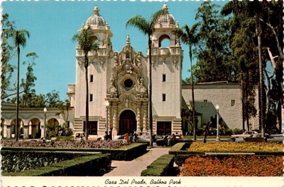 Casa Del Prado, Balboa Park, San Diego, California, Formal Garden, F. Postcard