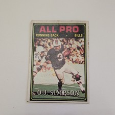 Topps 1974 O.J. Simpson #130 All Pro Buffalo Bills Football Card