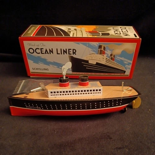 Schylling Wind Up Tin Ocean Liner Collectors Item - Works Great