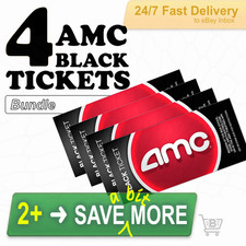 Amc Movie Black Tickets 4-pack 247 Fast E-delivery 5 Mins