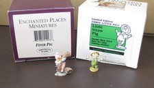 dolls house miniature , Gobel Olszwski, Straw PIg and Fifer Pig